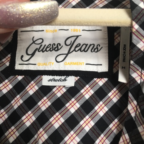 GUESS❓Plaid Stretch Button Up Shirt - Picture 3 of 8